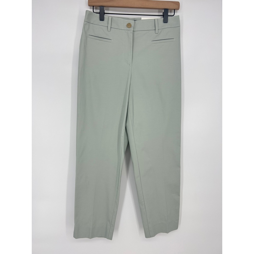 "NWT" Ann Taylor The Crop In Curvy Mid Rise Slim Leg Pants In Mint Green- Size 2
